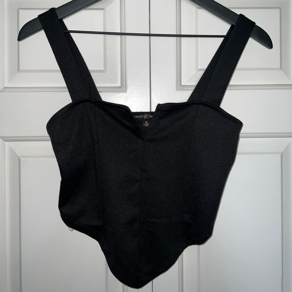 Black v-crop top